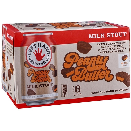Left Hand Peanut Butter Milk Stout 6 Pk 12OZ